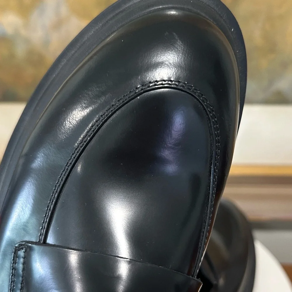 🌸AGL🌸 Ida Patent Leather Loafer In Black Size: 41